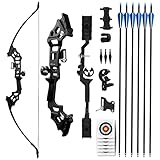 REAWOW Recurvebogen Set Erwachsene 30/40LBS Bogenschießen Pfeil und Bogen Set 51 Zoll Recurve Bogen Sportbogen Langbogen Outdoor Hunting Archery…