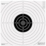 Babotech 100 x Luftgewehr Zielscheiben Schiessscheiben 14x14 cm für Luftpistole Luftdruckgewehr Luftgewehr Airsoft Softair geeignet [ Target Zielscheibe für...