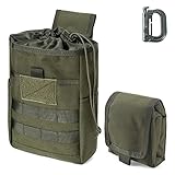 WYNEX Molle Dump Pouch, Taktische Schleuder Munitionstasche Faltbare Mag Dump Pouch Magazin Utility Roll Up Wiast Tasche Kordelzug für Belt Pack Zubehör